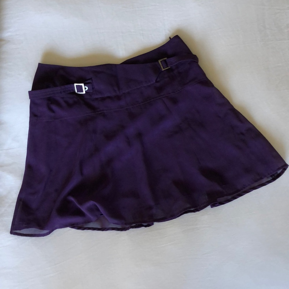 Versace Purple Mini Swish Skirt
